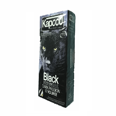 کاندوم مشکی کاپوت بسته 12 عددی